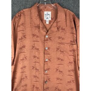 Guy Harvey By AFTCO Bluewater Loop Collar Shirt AOP Fishing Hawaiian XL